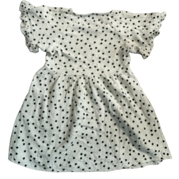 A382 Madewell Lightspun Ruffle-Sleeve Babydoll Dress in Dot Toss Size XS - Picture 3 of 8